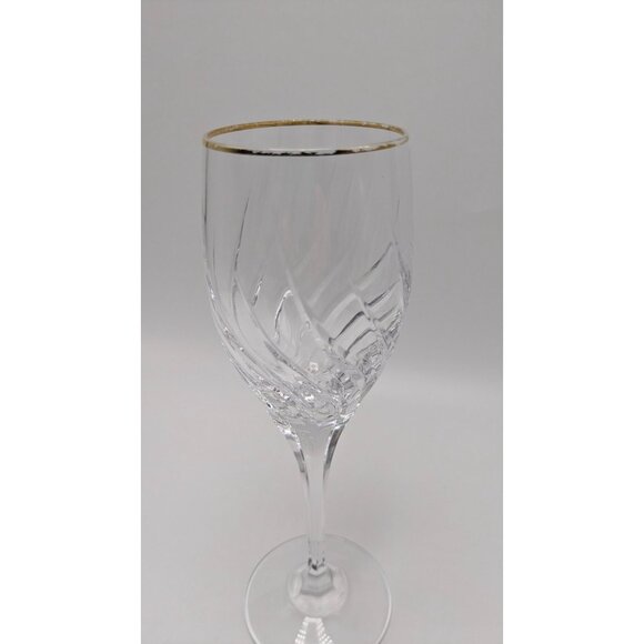 Mikasa Preview Gold Trim Crystal Wine Goblet Elegant Stemware Replacement - Picture 11 of 16